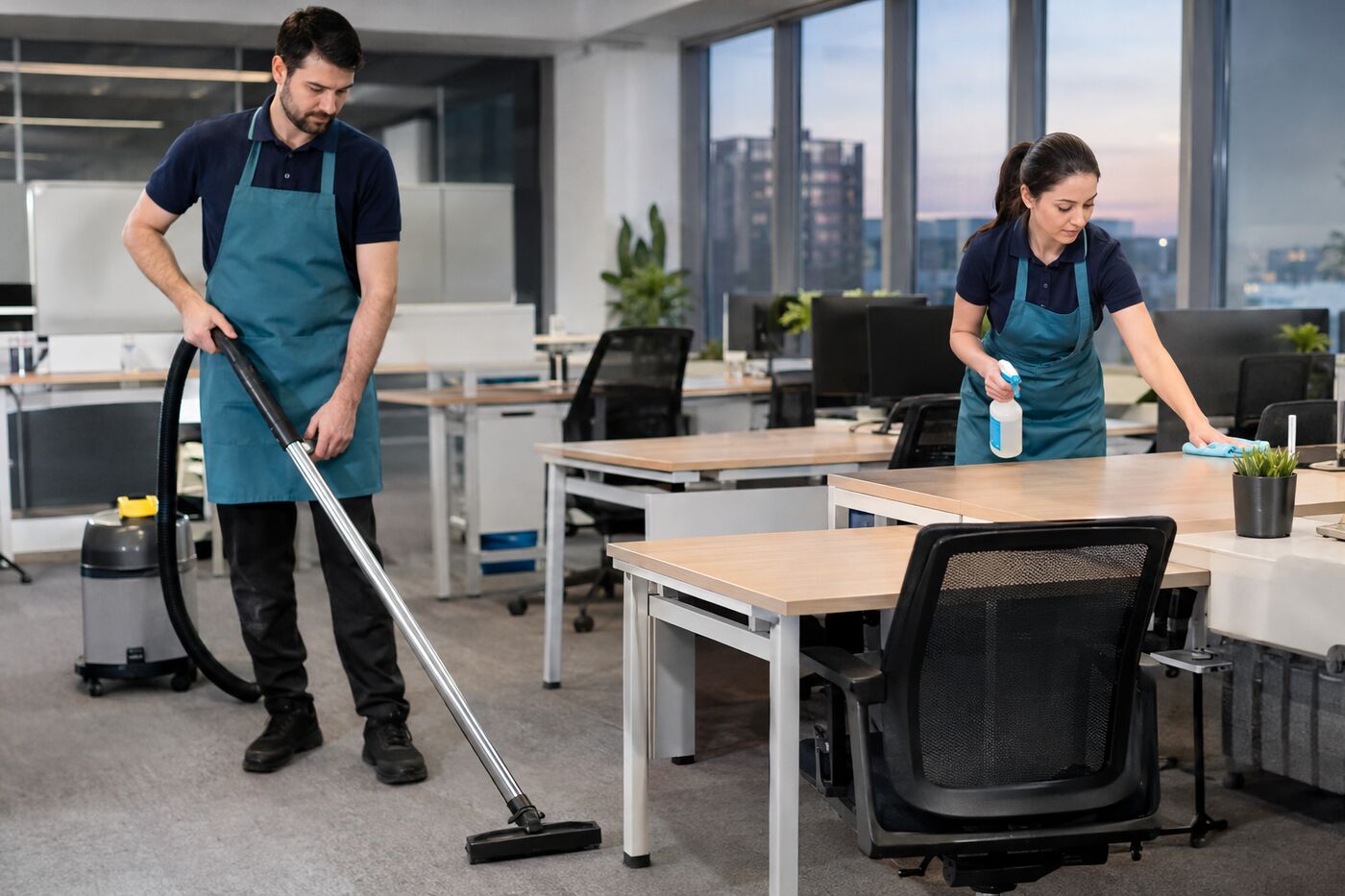Commercial office cleaning